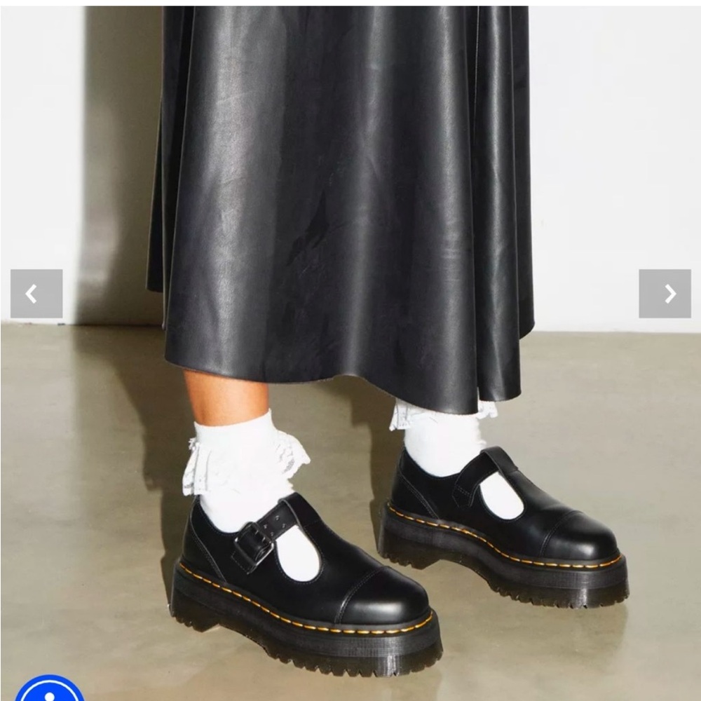 Dr Marten Black Women's Platform Bethan Shoes 8
